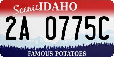 ID license plate 2A0775C