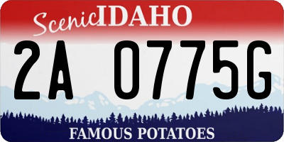 ID license plate 2A0775G