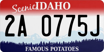 ID license plate 2A0775J