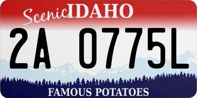 ID license plate 2A0775L