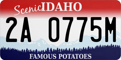 ID license plate 2A0775M