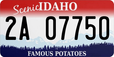 ID license plate 2A0775O