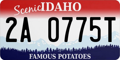 ID license plate 2A0775T
