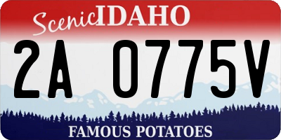 ID license plate 2A0775V
