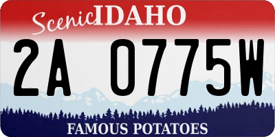ID license plate 2A0775W