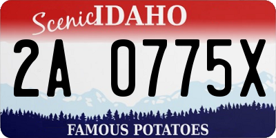 ID license plate 2A0775X