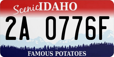 ID license plate 2A0776F
