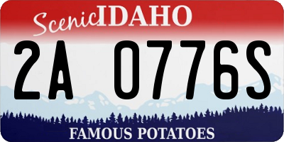 ID license plate 2A0776S