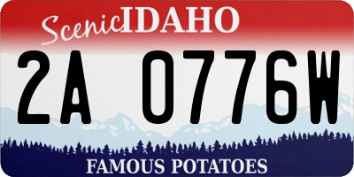 ID license plate 2A0776W