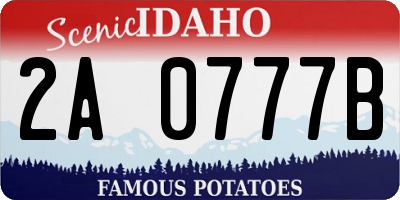 ID license plate 2A0777B