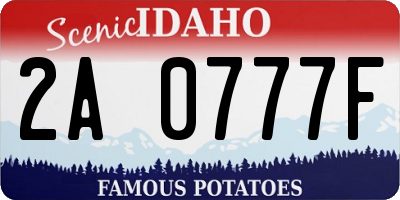 ID license plate 2A0777F
