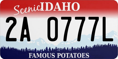 ID license plate 2A0777L
