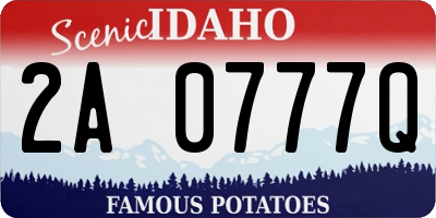 ID license plate 2A0777Q
