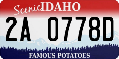 ID license plate 2A0778D