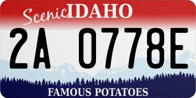 ID license plate 2A0778E
