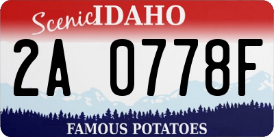 ID license plate 2A0778F