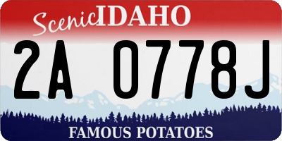 ID license plate 2A0778J
