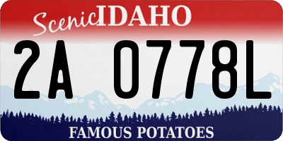 ID license plate 2A0778L