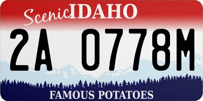 ID license plate 2A0778M