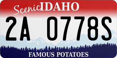 ID license plate 2A0778S