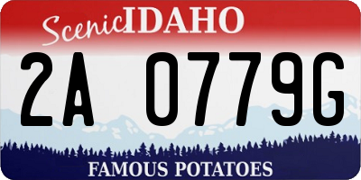 ID license plate 2A0779G