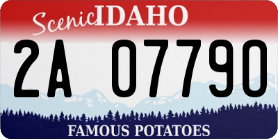 ID license plate 2A0779O