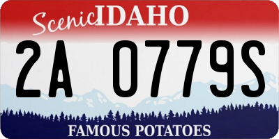ID license plate 2A0779S