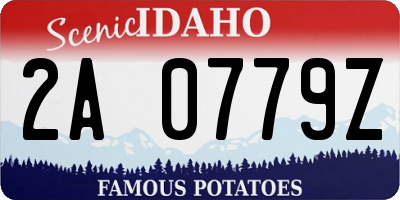 ID license plate 2A0779Z