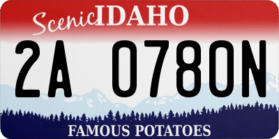 ID license plate 2A0780N