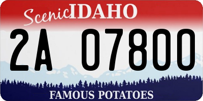 ID license plate 2A0780O