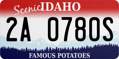 ID license plate 2A0780S