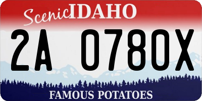 ID license plate 2A0780X