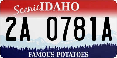 ID license plate 2A0781A