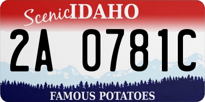 ID license plate 2A0781C
