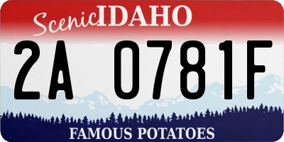 ID license plate 2A0781F
