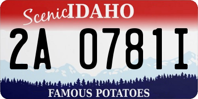 ID license plate 2A0781I