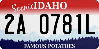 ID license plate 2A0781L