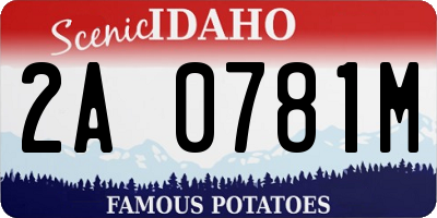 ID license plate 2A0781M