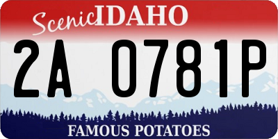 ID license plate 2A0781P