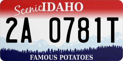 ID license plate 2A0781T