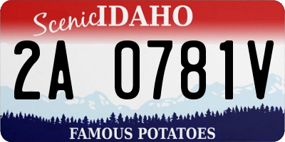 ID license plate 2A0781V