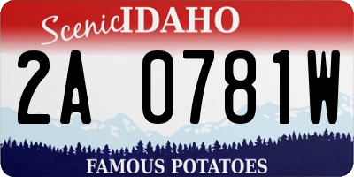 ID license plate 2A0781W