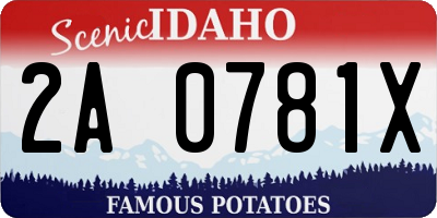 ID license plate 2A0781X