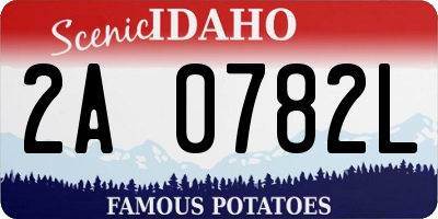 ID license plate 2A0782L