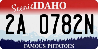ID license plate 2A0782N