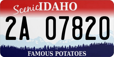 ID license plate 2A0782O