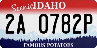ID license plate 2A0782P