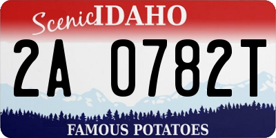 ID license plate 2A0782T