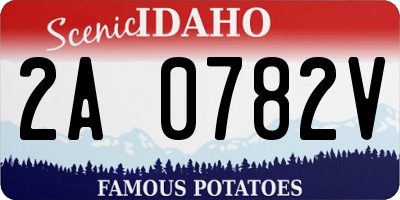 ID license plate 2A0782V
