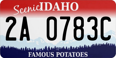 ID license plate 2A0783C
